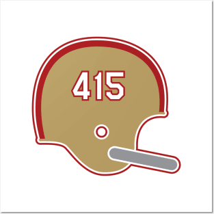 San Francisco 49ers 415 Helmet Posters and Art